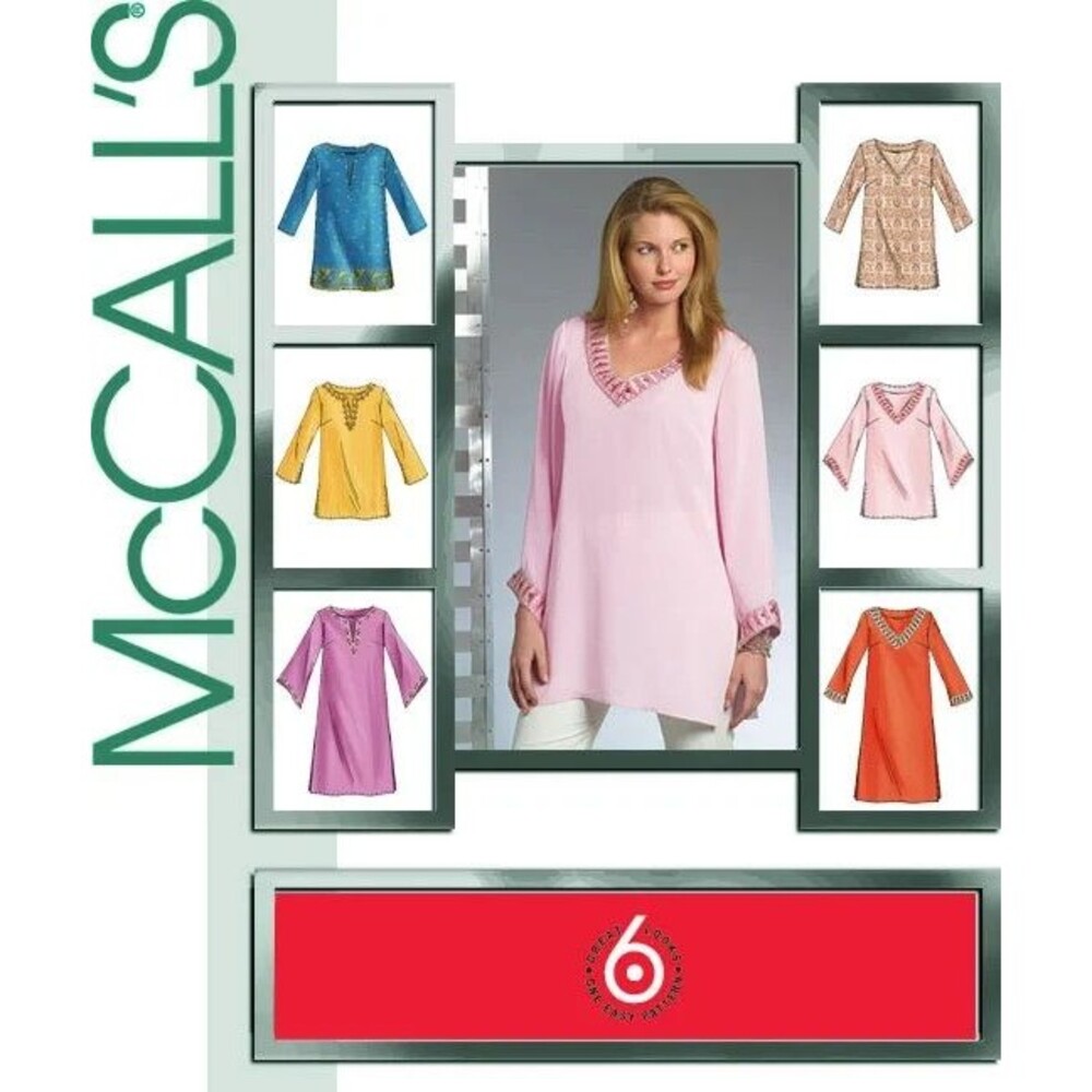 McCall's Pattern M5009 Women's Tunics in 2 lengths 6 variations size 18W-24W